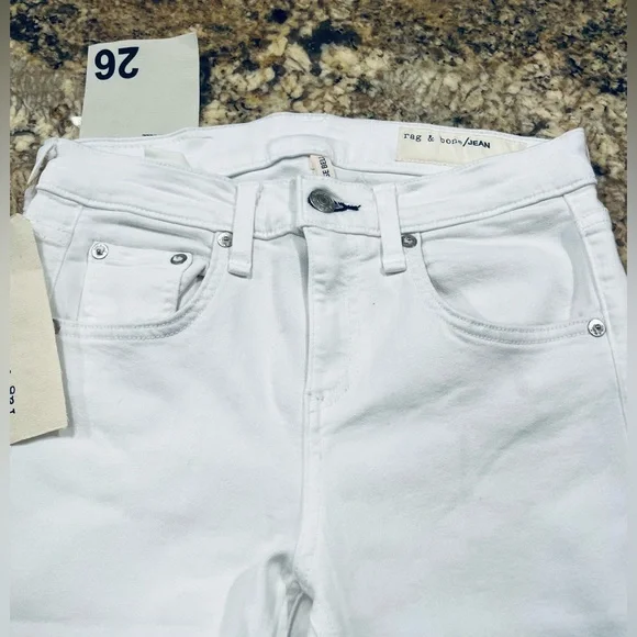NWT Rag & Bone High Rise Bell Ripped Jeans